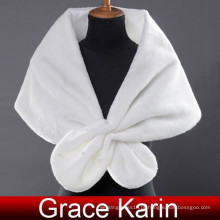 Grace Karin Ladies Faux Fur Elegant Winter White Bridal Wedding Shawls E Casamentos Wraps CL2614